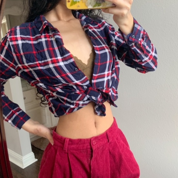 Tops - ❤️Vintage Red and blue flannel shirt